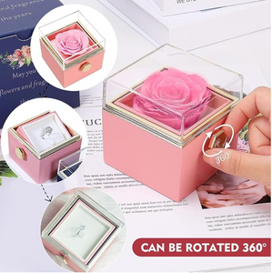 GIFT REGALO ROSA ETERNA  CAJA MAGICA COLLAR TE AMO EN 100 IDIOMAS